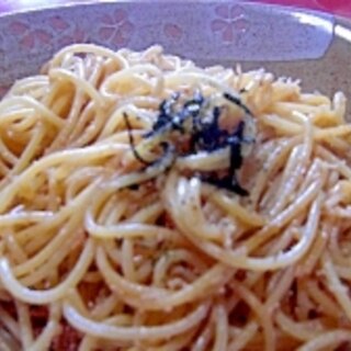 明太子＆ちりめんじゃこのマヨネーズ風味パスタ